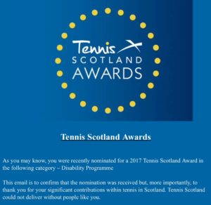 Nominated for Disability Programme